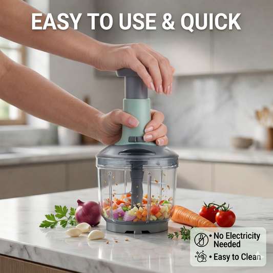 Quick & Easy Vegetable Push Chopper 🥗(50% Off Today)