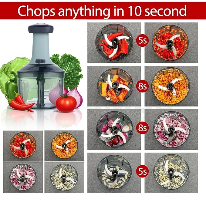 Quick & Easy Vegetable Push Chopper 🥗(50% Off Today)