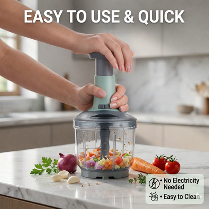 Quick & Easy Vegetable Push Chopper 🥗(50% Off Today)