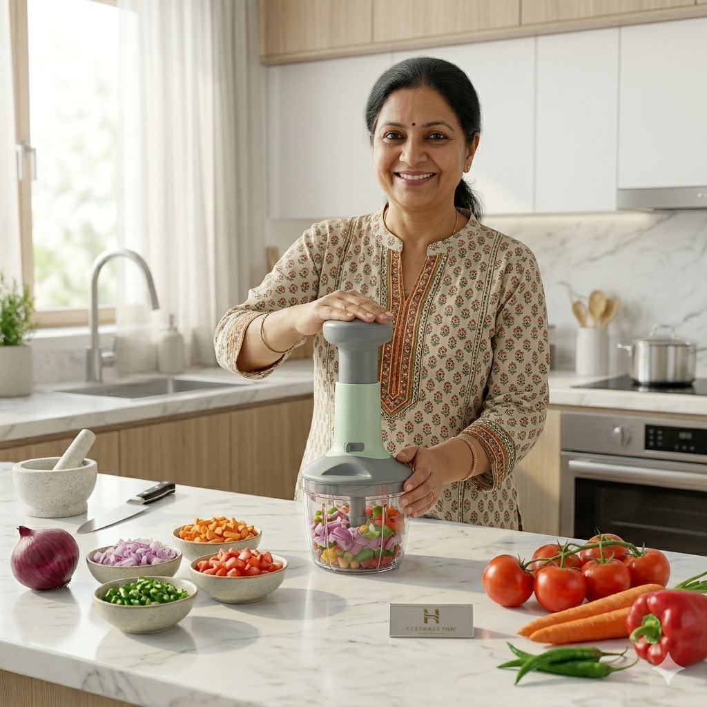 Quick & Easy Vegetable Push Chopper 🥗(50% Off Today)