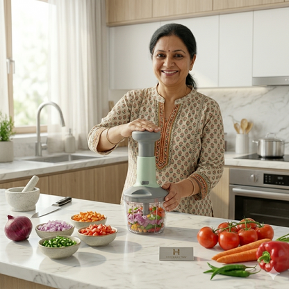 Quick & Easy Vegetable Push Chopper 🥗(50% Off Today)